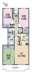 ビューパレー船橋三番街 3LDKの間取図画像