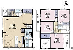 全2棟/2号棟 開放的なフルオープンキッチン