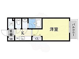 ブランシエスタ東別院 1Kの間取図画像