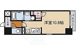 名古屋市営名港線 築地口駅 徒歩9分の賃貸マンション 6階ワンルームの間取り