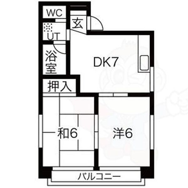 愛知県名古屋市中区橘１丁目(賃貸マンション2DK・3階・41.64㎡)の写真 その2