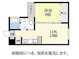 SKBUILDING2 1LDKの間取図画像