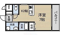 ライジングコート名古屋駅南 ワンルームの間取図画像