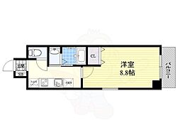 サンパティーク東片端 1Kの間取図画像