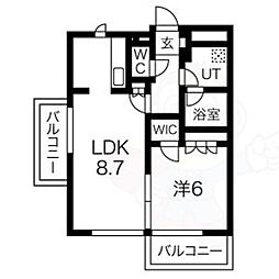 キャストビル豊田 1LDKの間取図画像