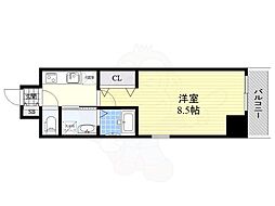 RICHED'OR名駅南 1Kの間取図画像