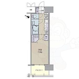 パルティール笠寺 1Kの間取図画像