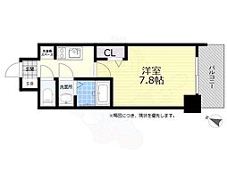 アドバンス名古屋モクシー 1Kの間取図画像