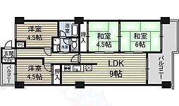 三井東別院ハイツ 4LDKの間取図画像