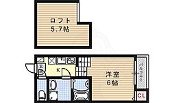 ララフラッツ熱田切戸町 1Kの間取図画像