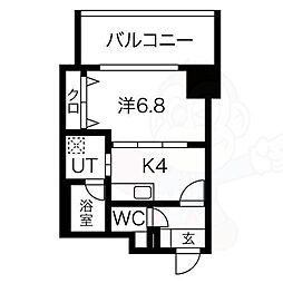 さくらヒルズニシキプラチナムレジデンス 1DKの間取図画像