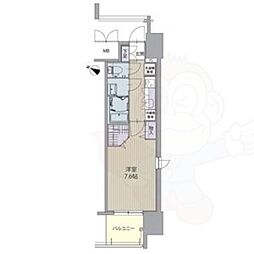 パルティール笠寺 1Kの間取図画像