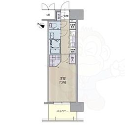 パルティール笠寺 1Kの間取図画像