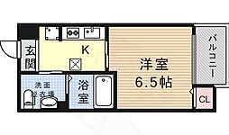 エストソレイユ 1Kの間取図画像