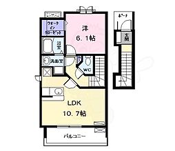 ノーブル港西1 1LDKの間取図画像