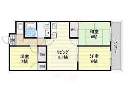 ジュフク松本 3LDKの間取図画像