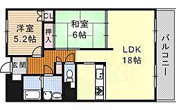 アベニューアオヤマ 2LDKの間取図画像