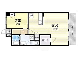 ドミール今枝 1LDKの間取図画像