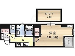 casaluca 1Kの間取図画像