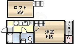 グッドウッド荒江 1Kの間取図画像