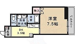 西一ビル 1DKの間取図画像