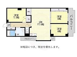 第三小島ビル 3LDKの間取図画像