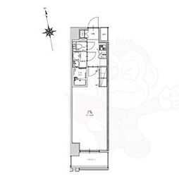 CRESTTAPP金山 1Kの間取図画像