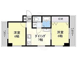 第七加藤ビル 2DKの間取図画像
