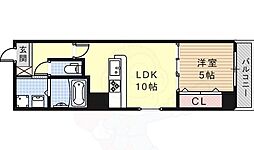 ノートルシェヌー山王 1LDKの間取図画像