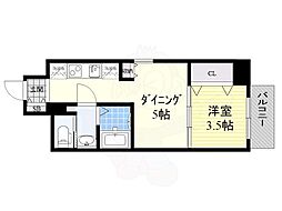 パークアクシス名古屋山王橋 1DKの間取図画像