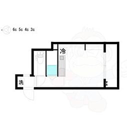 レナジア新栄 ワンルームの間取図画像