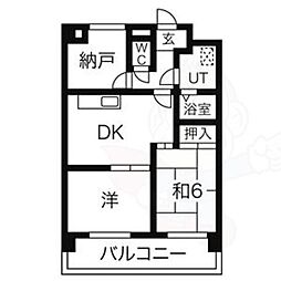 橘AKビル 2SDKの間取図画像
