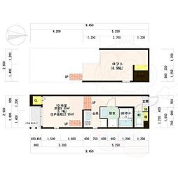 アオトゥーレ尾頭橋 1Kの間取図画像