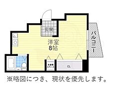 シャトー藤 1Kの間取図画像