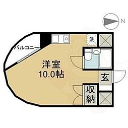 メゾン・ド・アビーム ワンルームの間取図画像