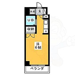 Mt.crown名駅南 1Kの間取図画像