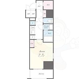 セイワパレス丸の内駅前プレミア 1Kの間取図画像