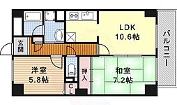 グレース堀田 2LDKの間取図画像