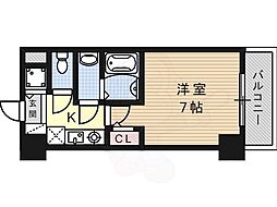 ヴィラマリオン 1Kの間取図画像