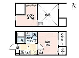 LUTELLA3 1Kの間取図画像