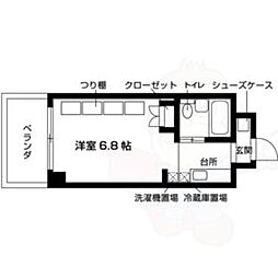 ジュネスコート桜山 1Kの間取図画像