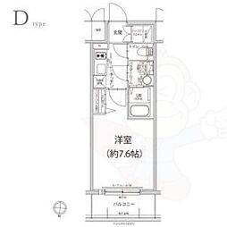 エスリード栄ル・クール 1Kの間取図画像
