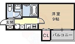 アビタシオン鶴舞 1Kの間取図画像
