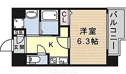 フローライト上前津 1Kの間取図画像