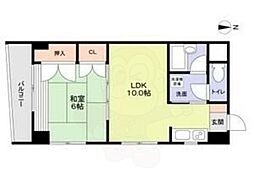 T'sCourtTokuya 1LDKの間取図画像