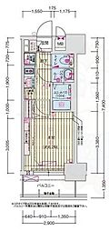 プレリス丸の内オーレル 1Kの間取図画像