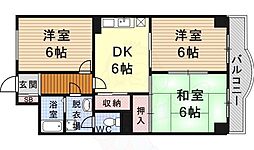 アーバンヒルズ 3DKの間取図画像