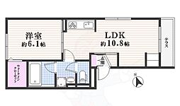 D-room尾頭橋 1LDKの間取図画像