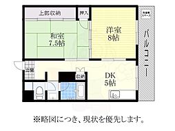 グリーンビル 2DKの間取図画像