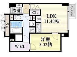 ミュプレ矢場町 1LDKの間取図画像